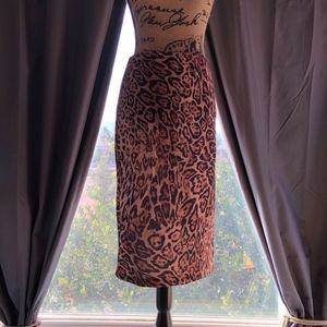 Leapard Print Pencil Skirt